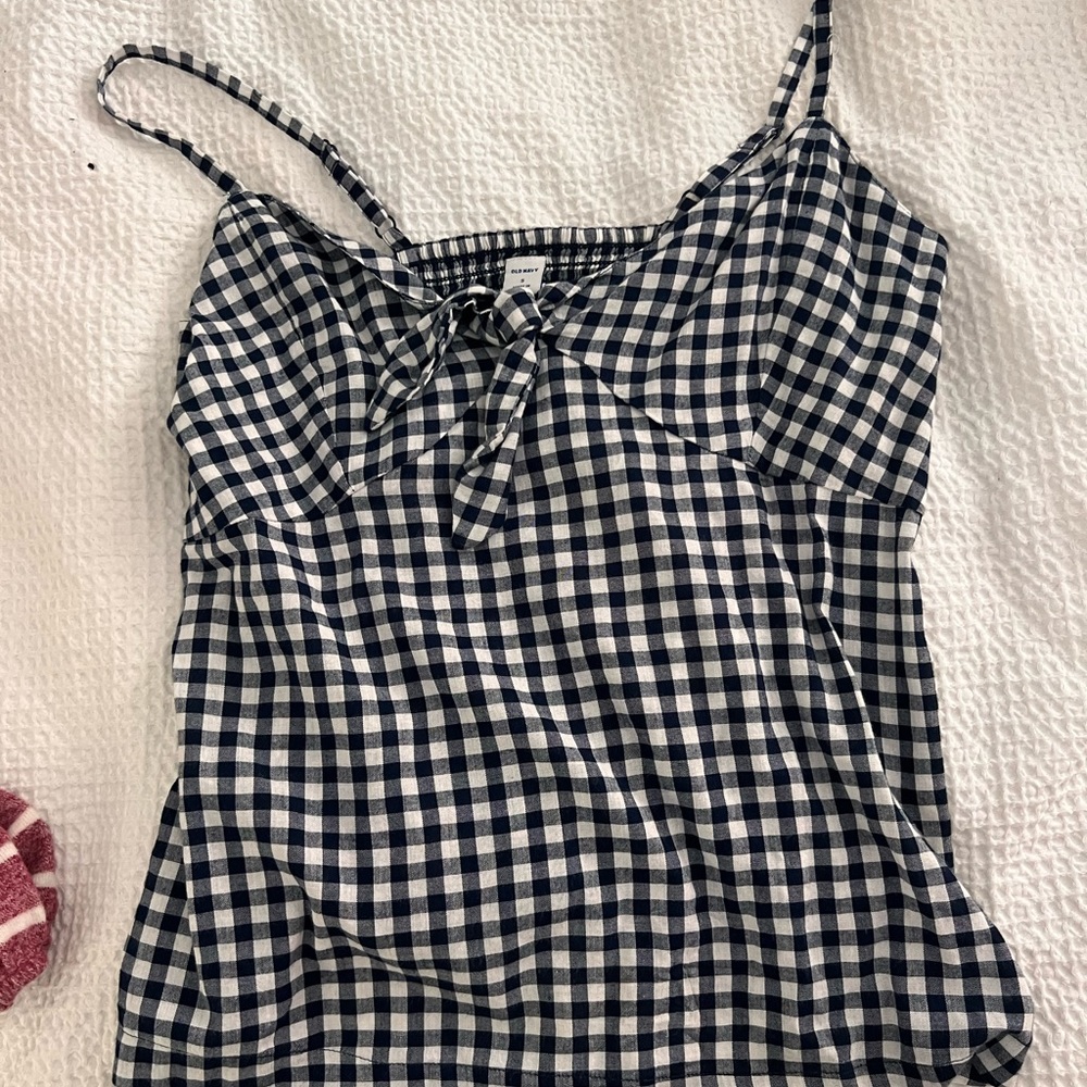 Old Navy Blue and White Tank Top